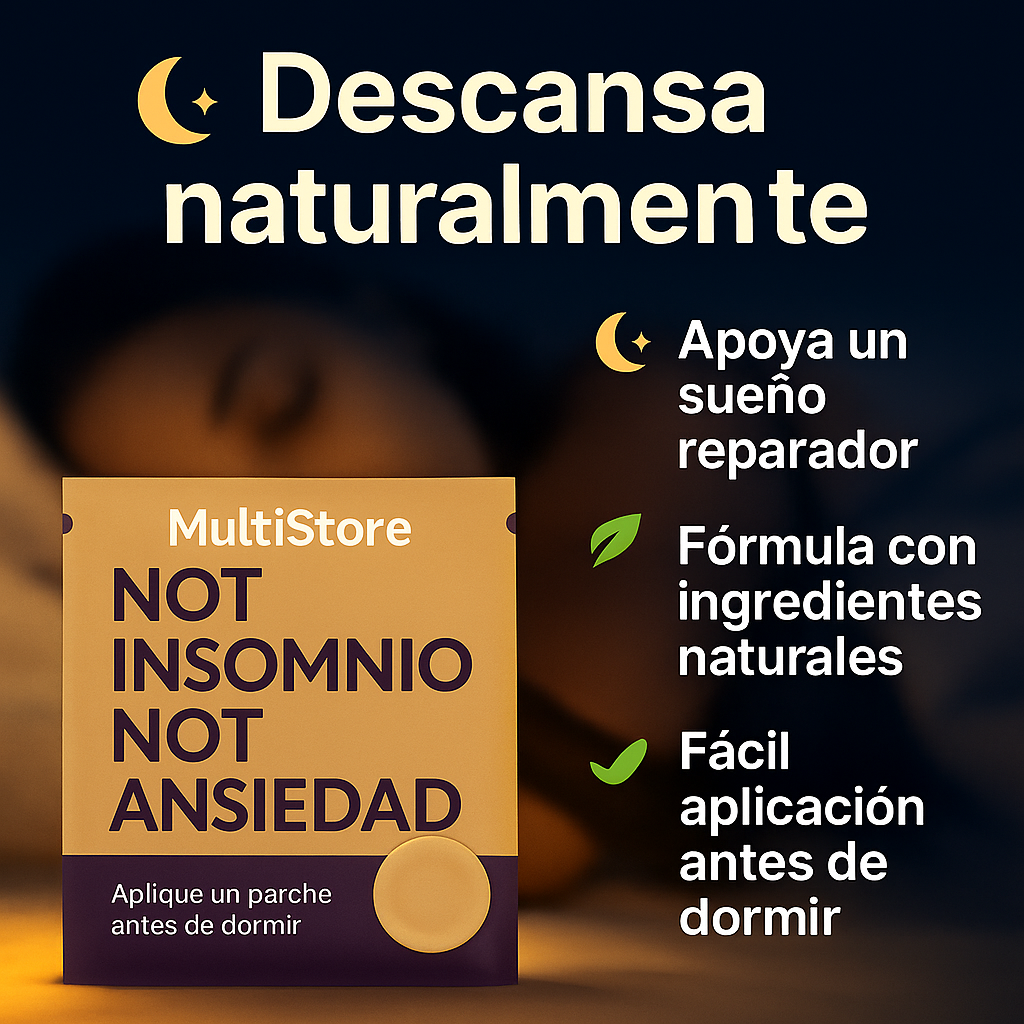 Parche Natural 2x1 NOT-insomnio🌙Sueño Profundo y Reparador (10 parchesxcaja)