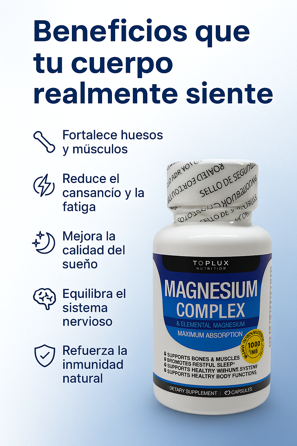MAGNESIO COMPLEX 8 1000 MG - EL 3ERO. ES GRATIS 🔥 ADEMÁS TE REGALAMOS EL ENVÍO 🚚