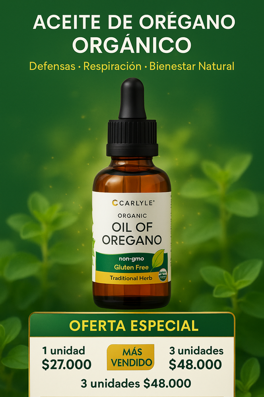 ACEITE DE ORGÁNICO DE ORÉGANO - 100% Puro - Fórmula Premium 🍀