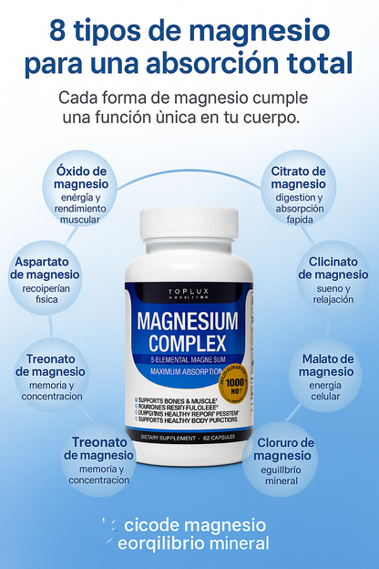 MAGNESIO COMPLEX 8 1000 MG - EL 3ERO. ES GRATIS 🔥 ADEMÁS TE REGALAMOS EL ENVÍO 🚚