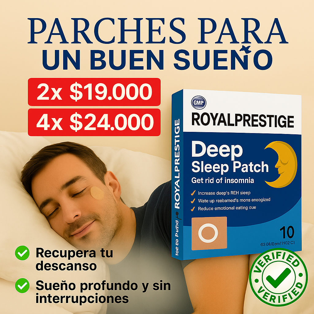 Parche Natural 2x1 NOT-insomnio🌙Sueño Profundo y Reparador (10 parchesxcaja)