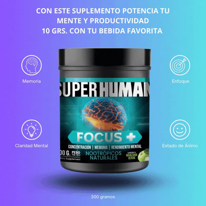 Focus Plus - SuperHuman CHILE  (Máximo Rendimiento Mental y Productivo PG)